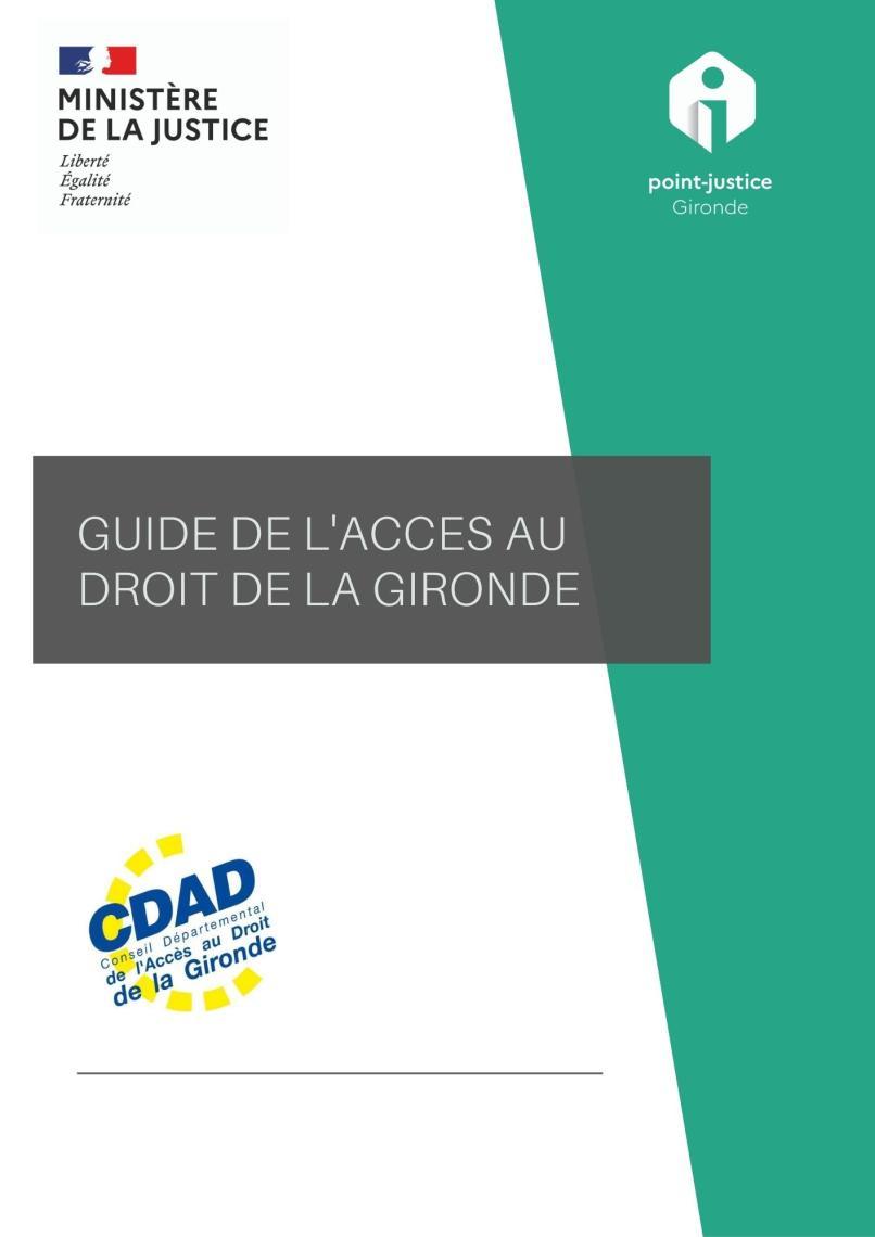 CDAD Gironde - Mise à jour 3ème édition de notre guide de l'accès au droit