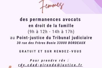 Permanences Avocats à l'occasion de la journée internationales des droits des femmes