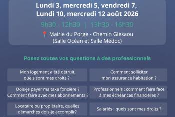 Ouverture de permanences exceptionnelles à la Mairie du Porge !